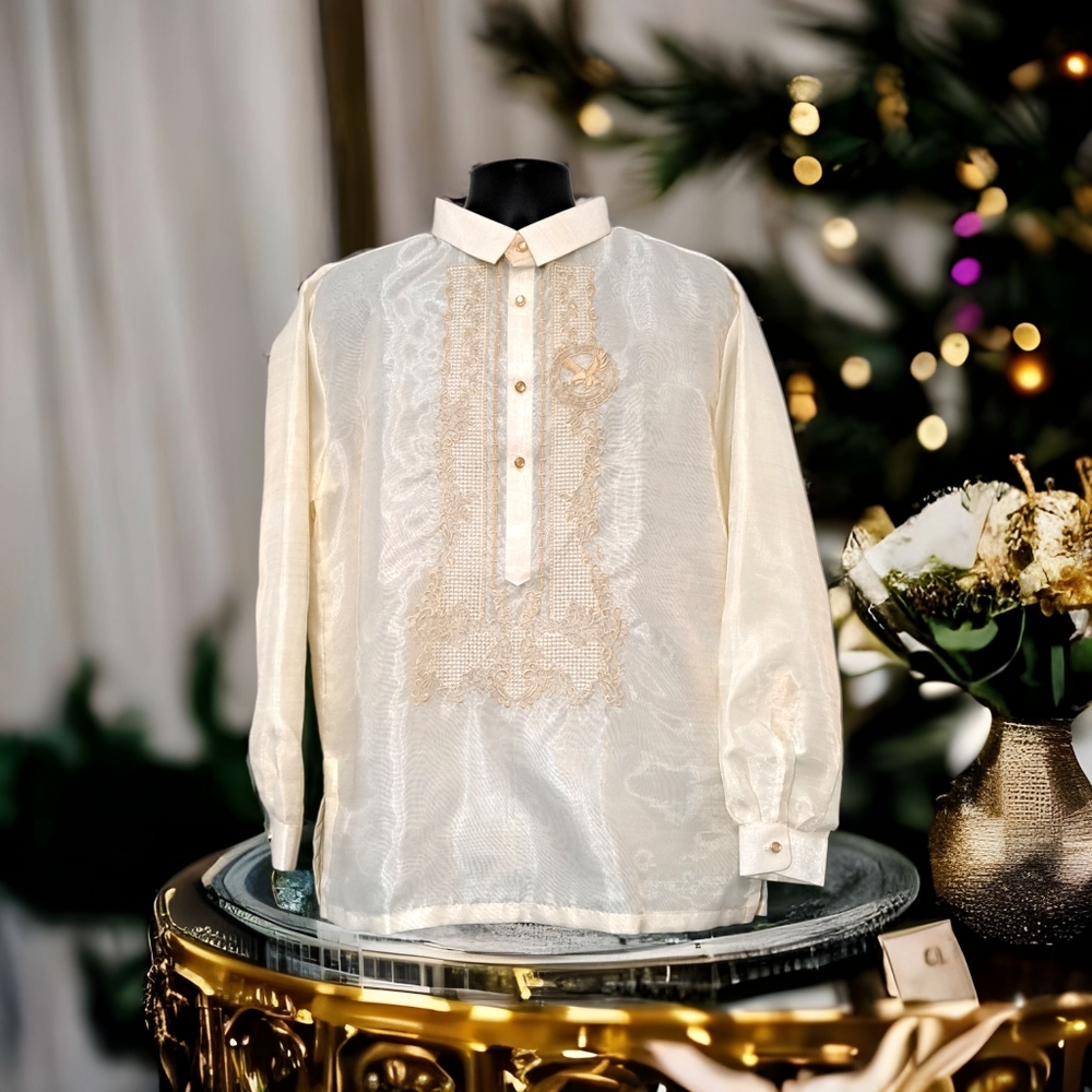 3XLarge- Embroidered & Handmade Men's Barong Tagalog
